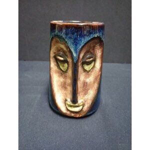 Design By Mara Of Mexico 6in Face Ceramic Mug Artist  Signed